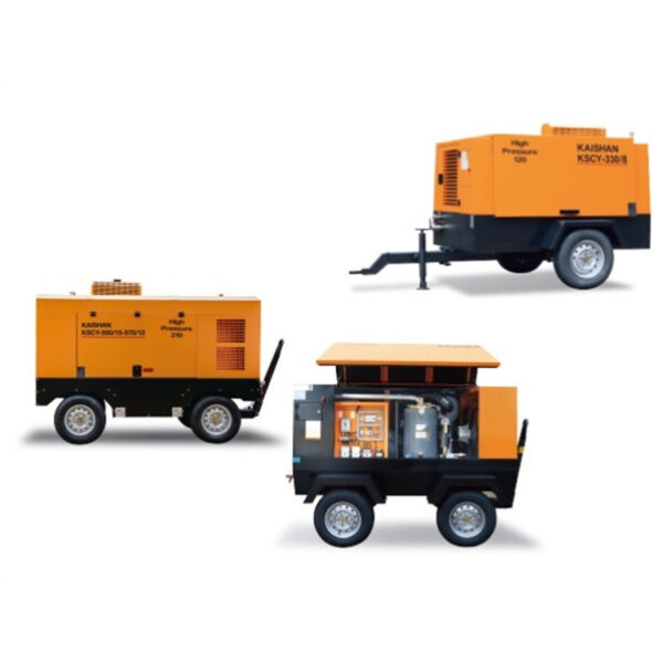 Compressor de ar portátil de parafuso com motor diesel móvel 35 Bar