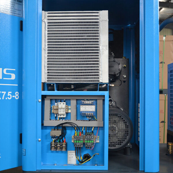 Compresor de aire de tornillo de CA lubricado de 7,5 kW y 10 CV